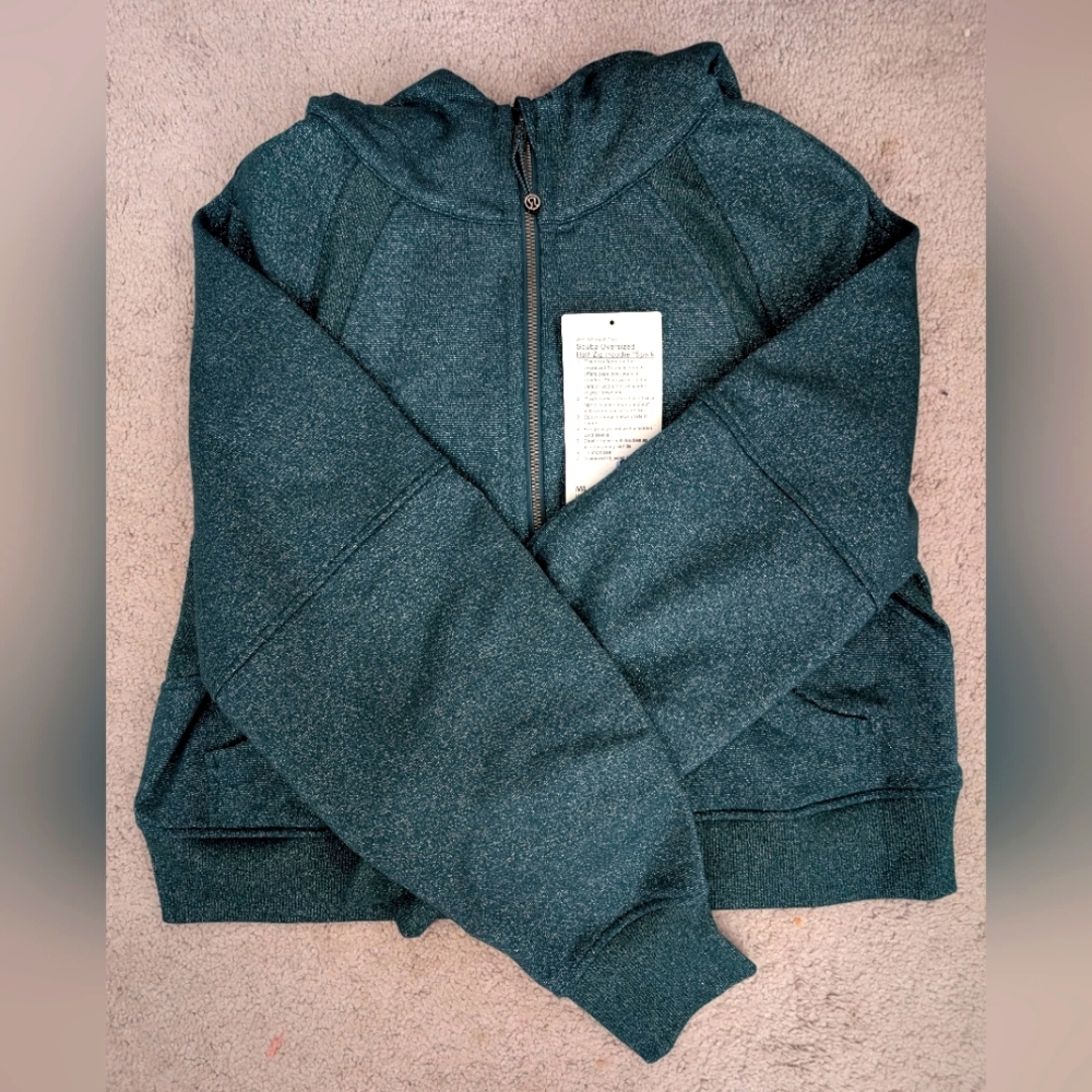 Lululemon Oversized Half Zip Hoodie Spark, Storm Teal